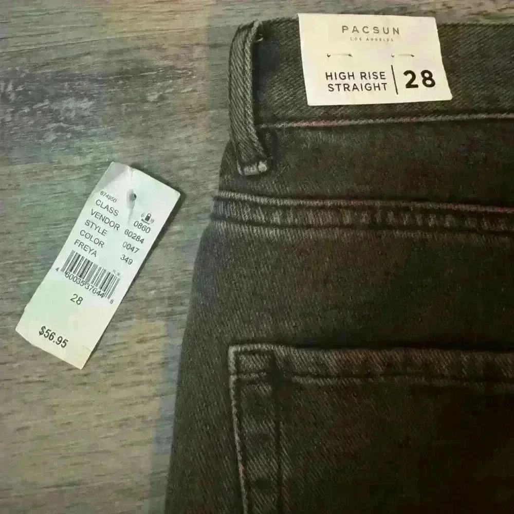 Pacsun High rise straight jeans size 28 style 0047 color 0860 - Picture 4 of 13